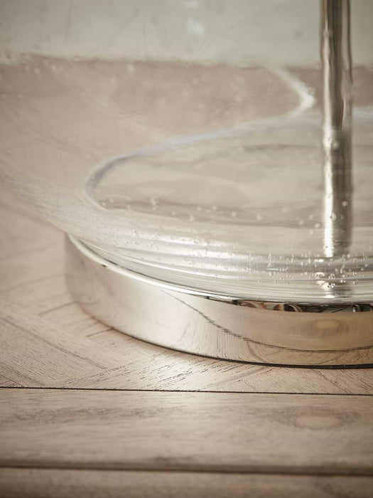 Oversized Dimpled Glass Table Lamp