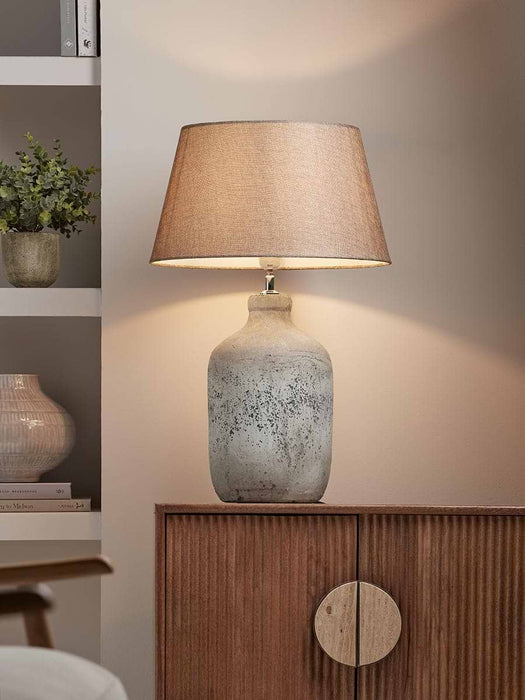Textured Concrete Effect Table lamp