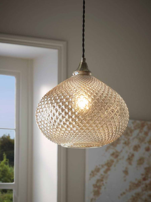 Lustre Textured Glass Pendant