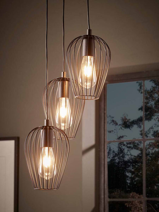 Three Mesh Cluster Pendants