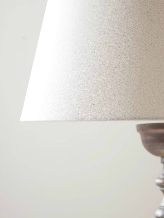 Greywash Turned Floor Lamp