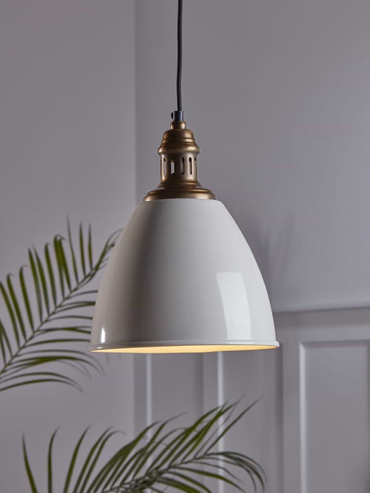 White & Brass Metal Pendant