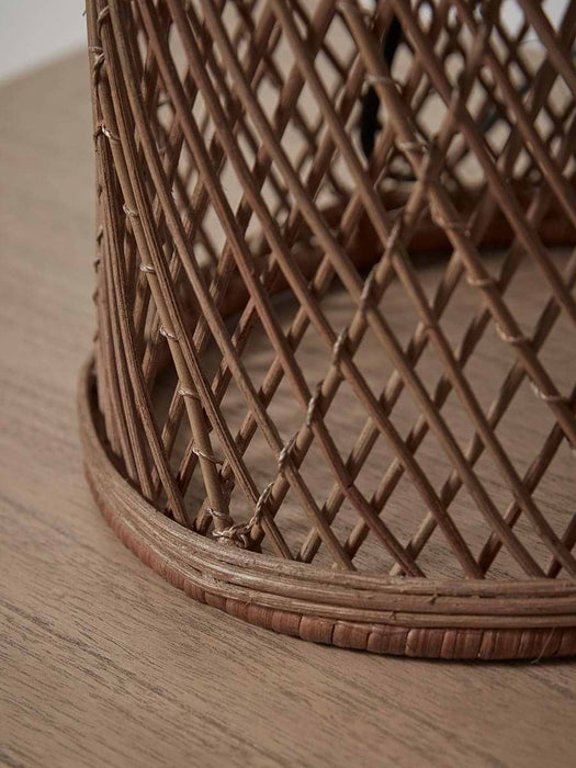Round Rattan Dome Table lamp