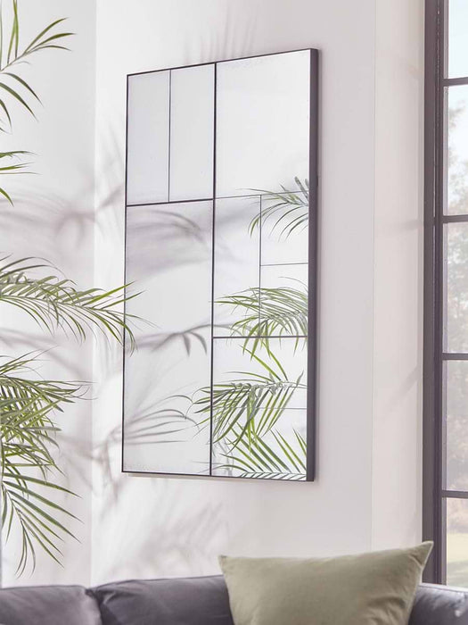 Antique Glass Panel Mirror
