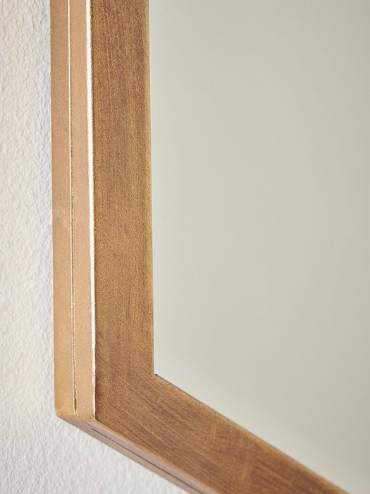 Antique Brass Hexagon Mirror
