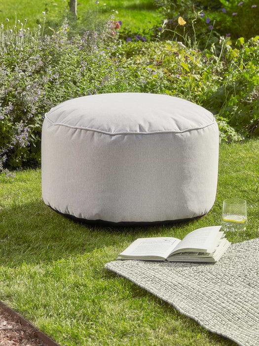 Indoor Outdoor Beanbag Pouffe - Soft Grey