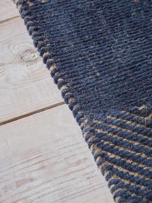 Navy Stripe Flatweave Runner