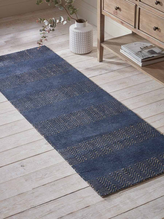 Navy Stripe Flatweave Runner