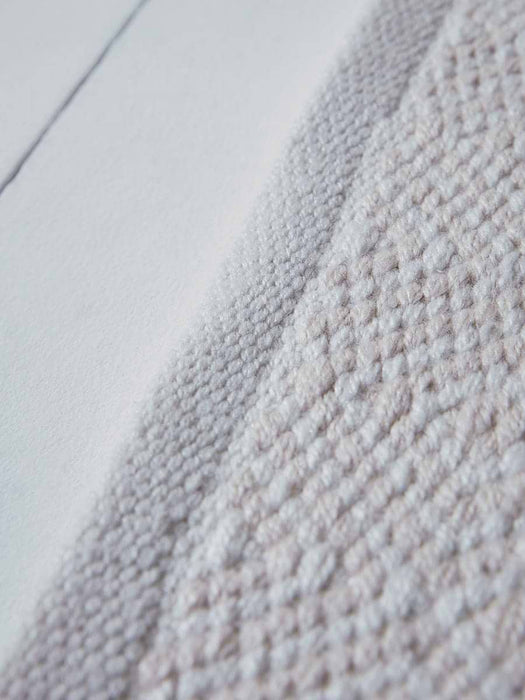 Grey Striped Geometric Rug