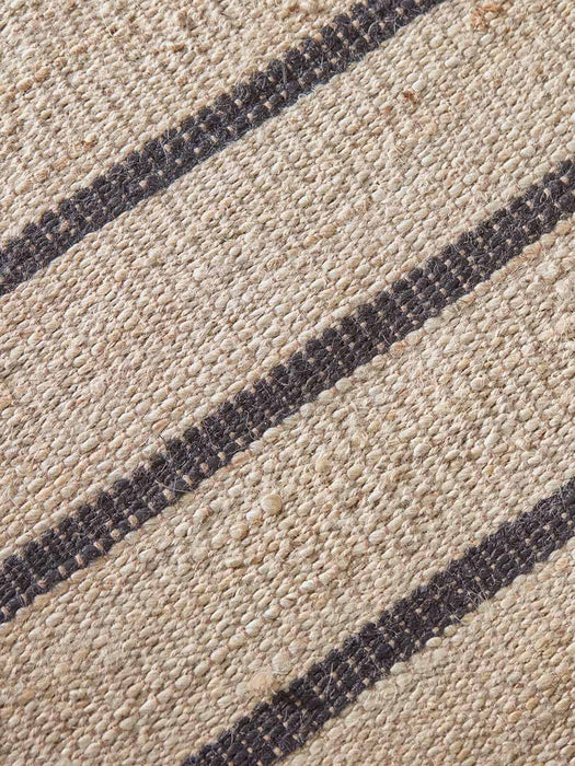 Jute & Black Striped Runner