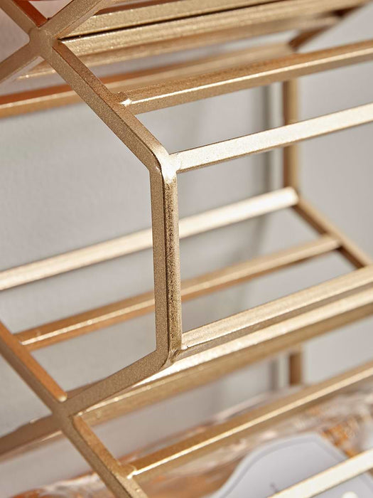 Hexagonal Wine Rack - Gold