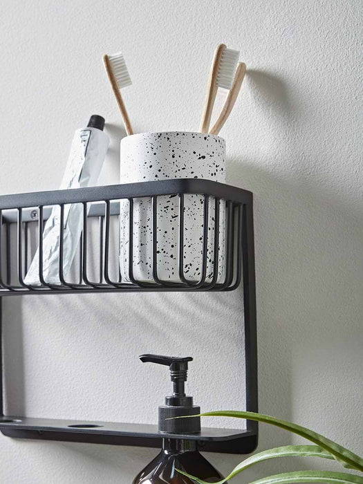 Iron Bathroom Shelf - Black