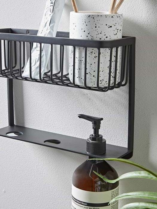Iron Bathroom Shelf - Black