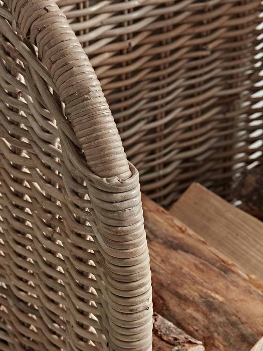 Tall Rattan Log & Kindling Trolley