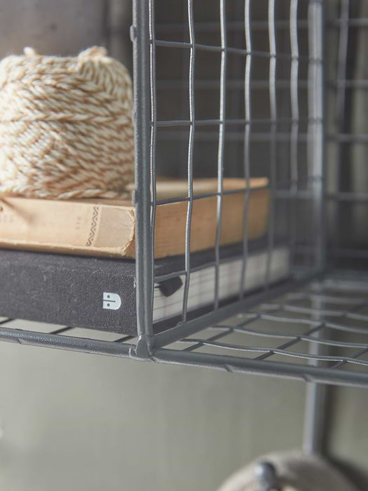 Wirework Shelf & Hooks