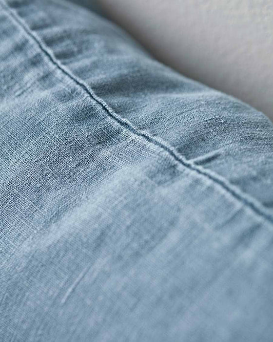 Linen Square Cushion Cover - French Blue