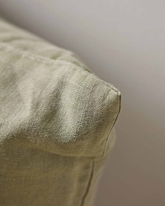 Linen Square Cushion Cover - Olive
