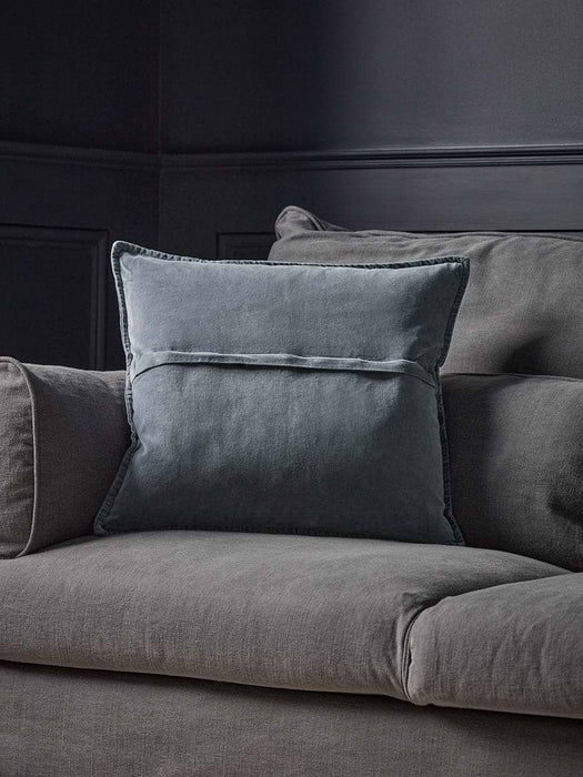Velvet Square Cushion Cover - Dusky Blue