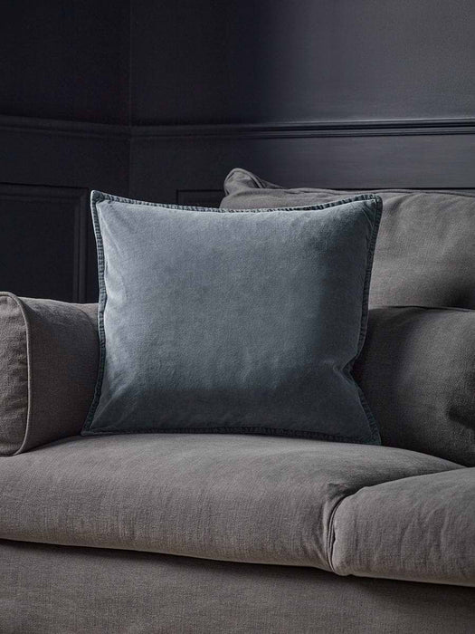 Velvet Square Cushion Cover - Dusky Blue