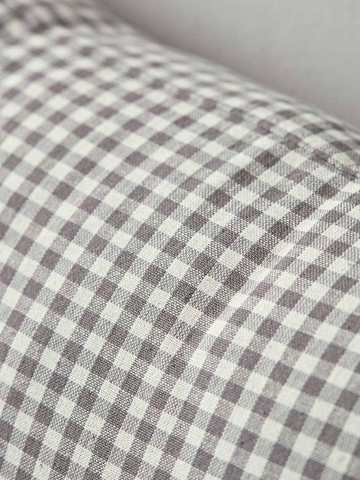 Grey & White Checked Cushion Cover