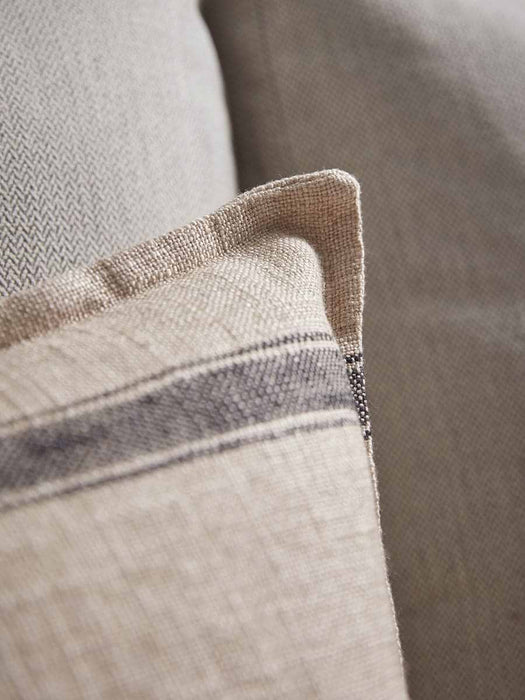 Black & Natural Striped Cushion Cover - Rectangle
