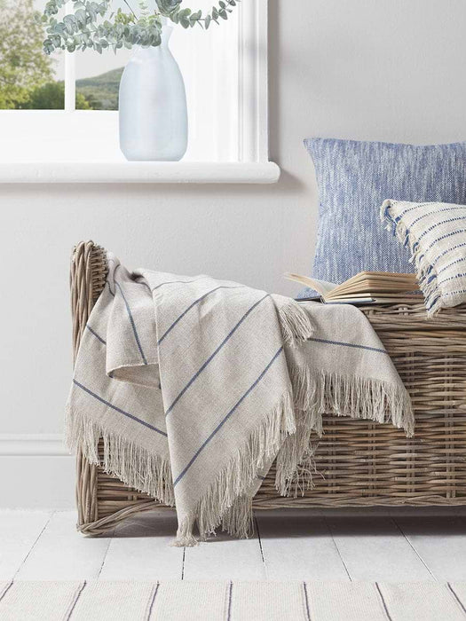 Blue Striped Throw