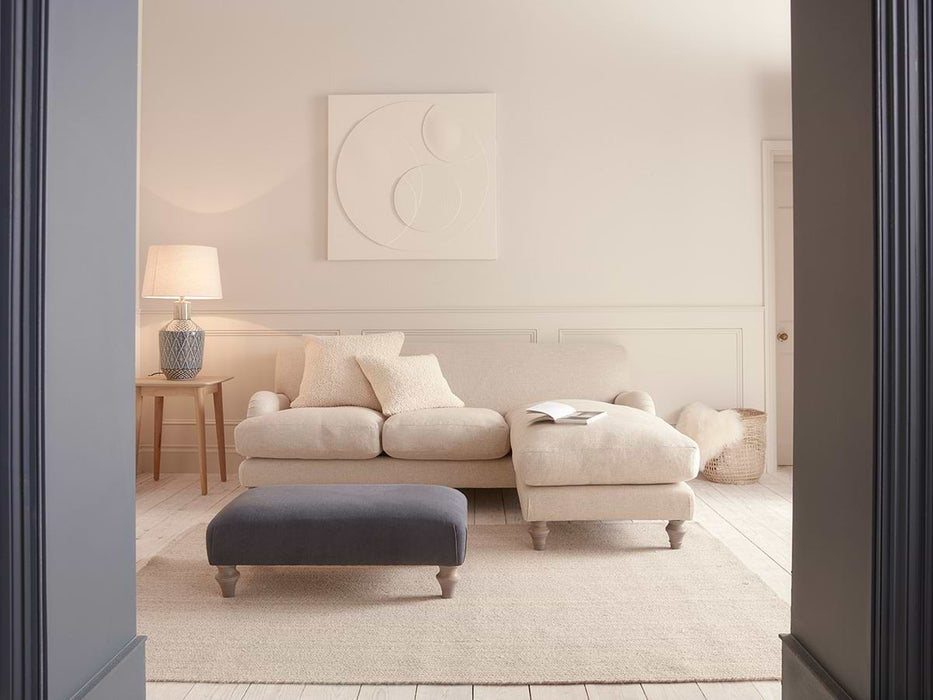 Reine Chaise Left Hand Facing Sofa â€“ Oat Cotton Linen
