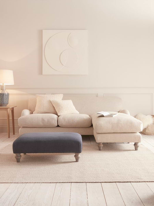 Reine Ottoman - Nordic Blue Cotton Linen