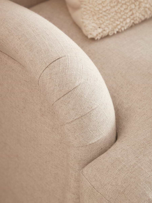 Reine Chaise Left Hand Facing Sofa â€“ Oat Cotton Linen
