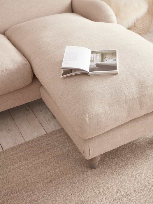 Reine Chaise Left Hand Facing Sofa â€“ Oat Cotton Linen