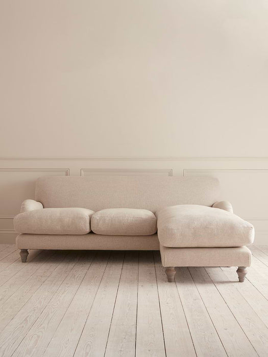 Reine Chaise Left Hand Facing Sofa â€“ Oat Cotton Linen