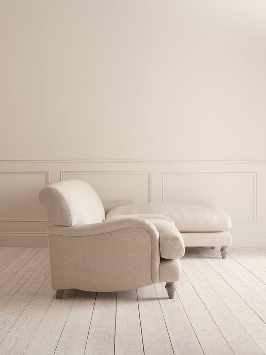 Reine Chaise Left Hand Facing Sofa â€“ Oat Cotton Linen