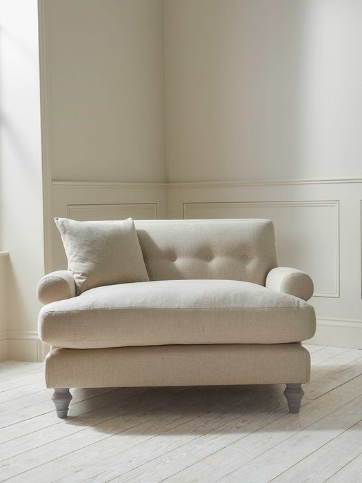 Visby Loveseat â€“ Sand Herringbone