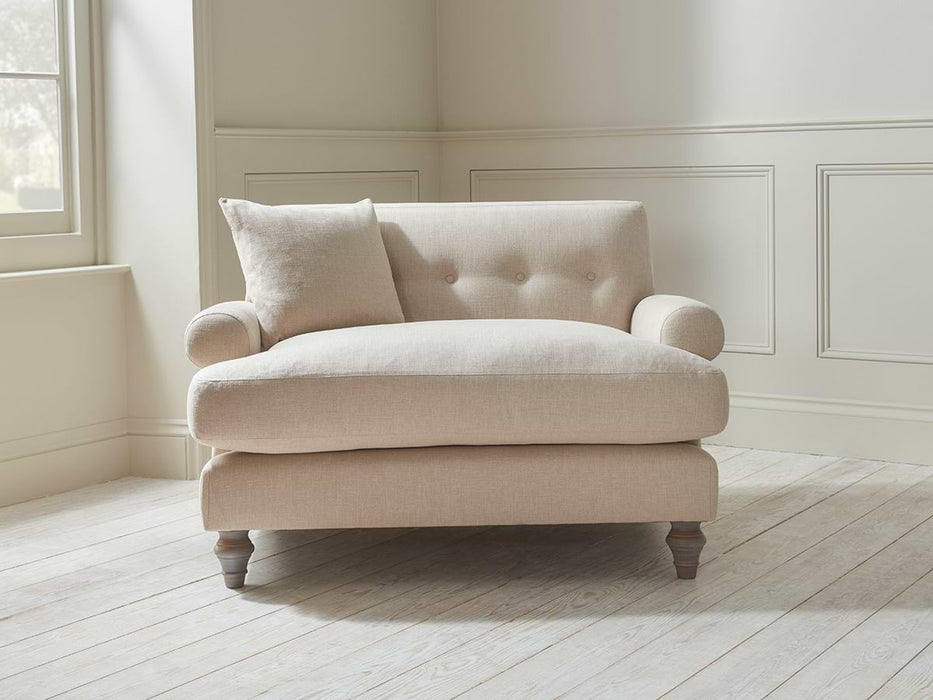 Visby Loveseat â€“ Sand Herringbone