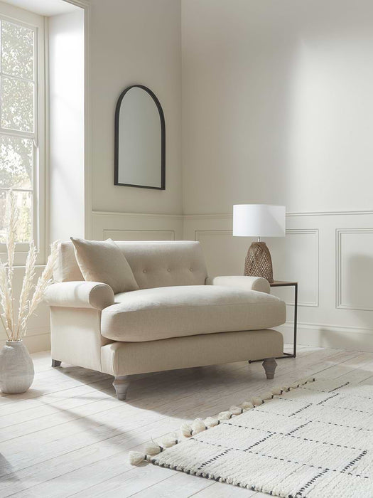 Visby Loveseat â€“ Sand Herringbone