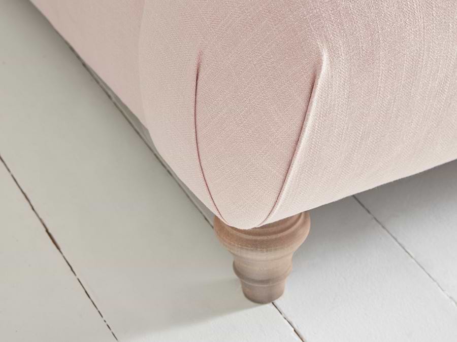 Artes Three Seater Sofa â€“ Soft Rose Cotton Linen
