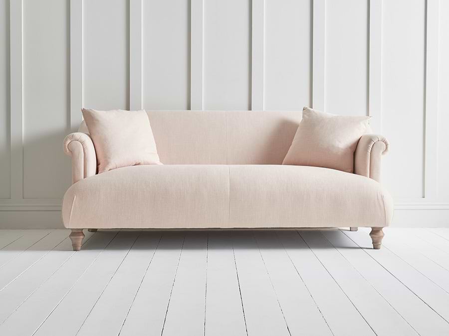 Artes Three Seater Sofa â€“ Soft Rose Cotton Linen