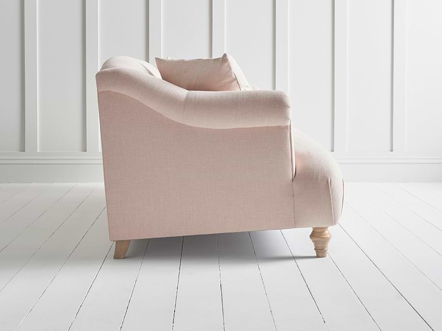 Artes Three Seater Sofa â€“ Soft Rose Cotton Linen