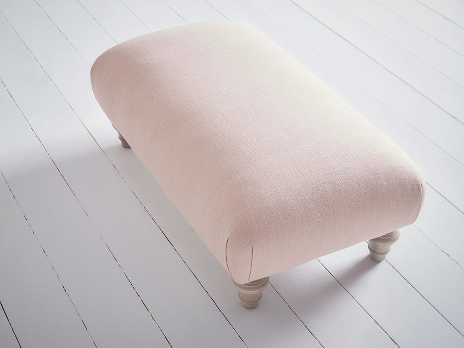 Artes Ottoman â€“ Soft Blush Herringbone