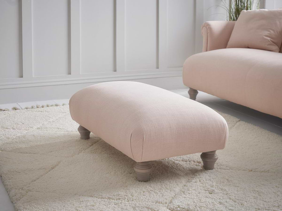 Artes Ottoman Soft Blush Herringbone
