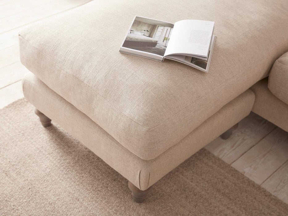 Reine Chaise Right Hand Facing Sofa Oat Cotton Linen