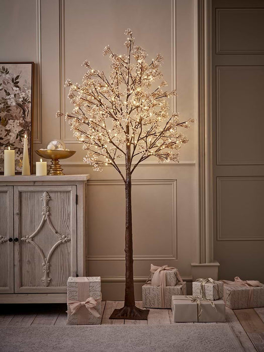 Indoor Outdoor Golden Gypsophila Light Up Tree