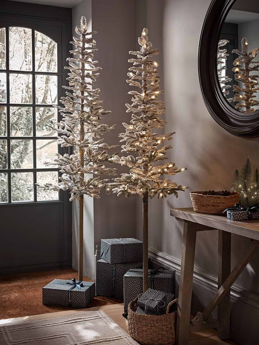 Light Up Snowy Pencil Pine - Large