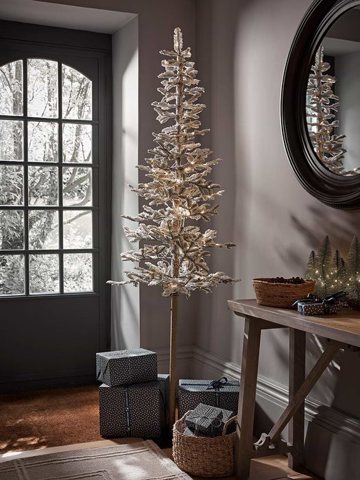 Light Up Snowy Pencil Pine - Large