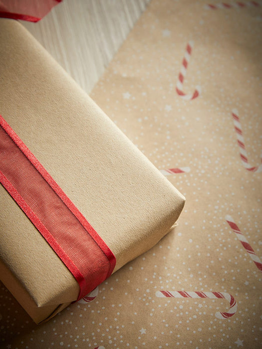 Candy Cane Recycled Wrapping Paper - 10m