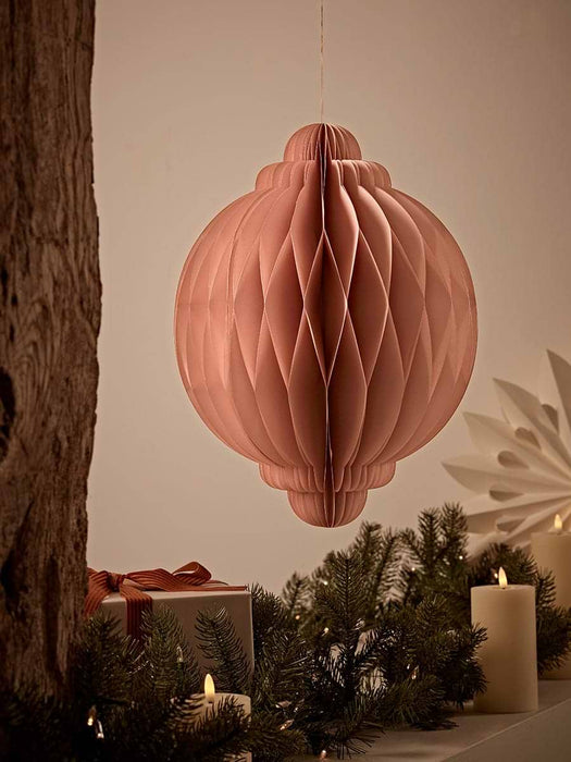 Supersized Honeycomb Paper Drop - Dusky Blush