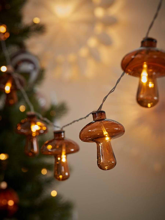 Glass Mushroom String Lights