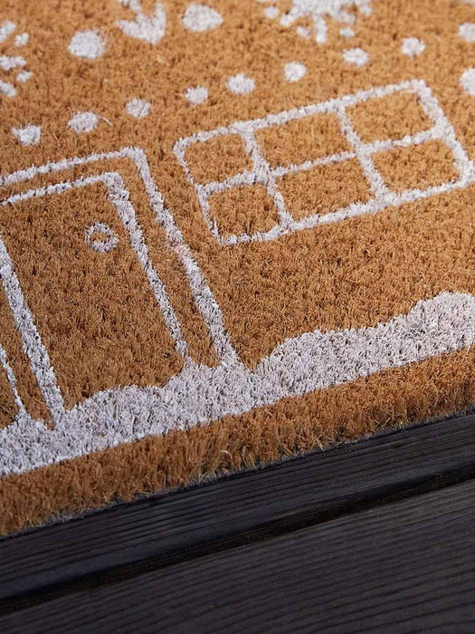 Festive Gingerbread House Doormat