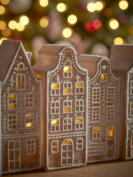 Light Up Gingerbread Townhouse