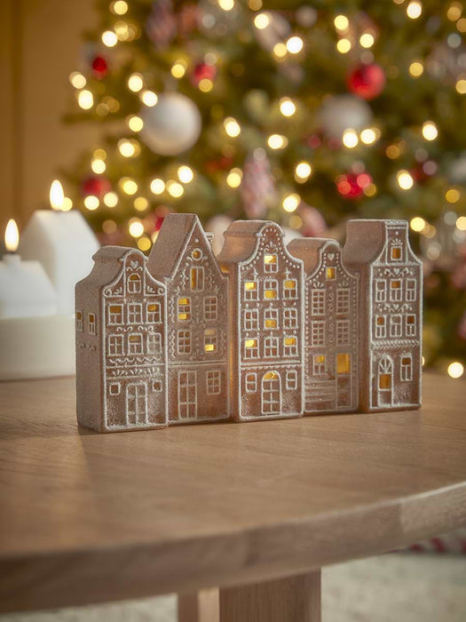 Light Up Gingerbread Townhouse